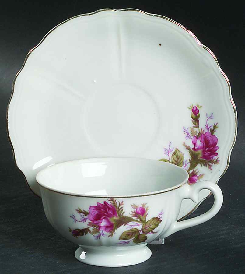 GRJ1 Footed Demitasse Cup & Saucer Set by Green China (Japan)-1