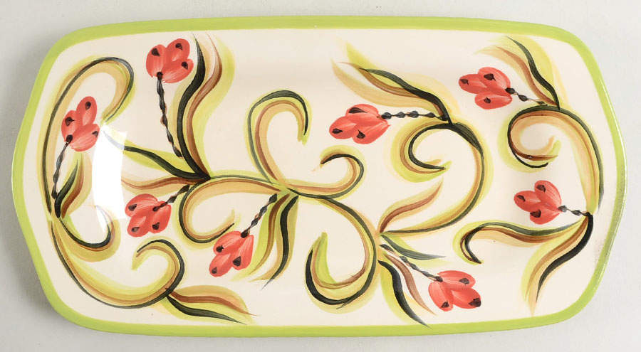 Honeysuckle Rectangular Tray 11" by Gail Pittman-1