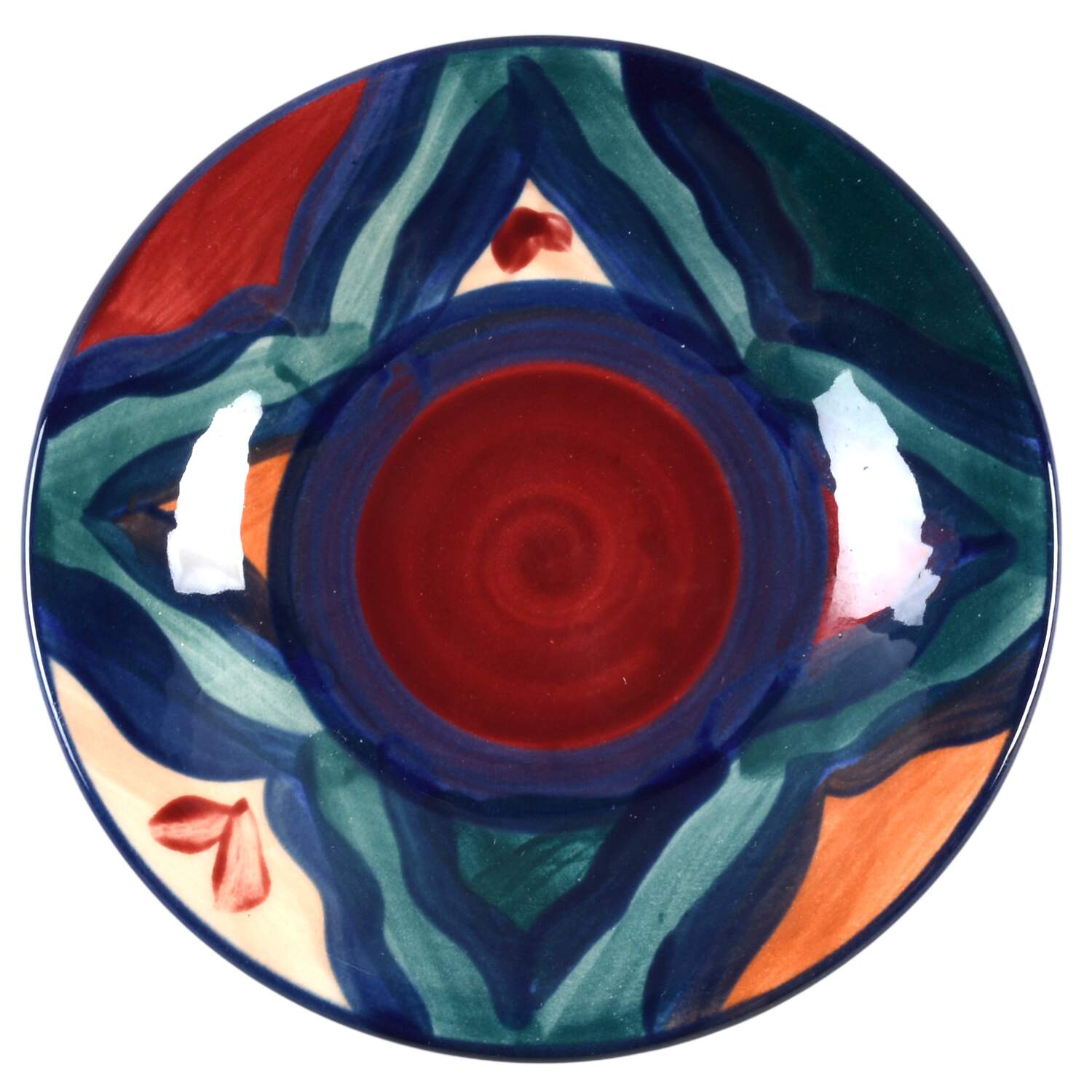 Red Azalea Saucer for Demitasse Cup by Gail Pittman-1