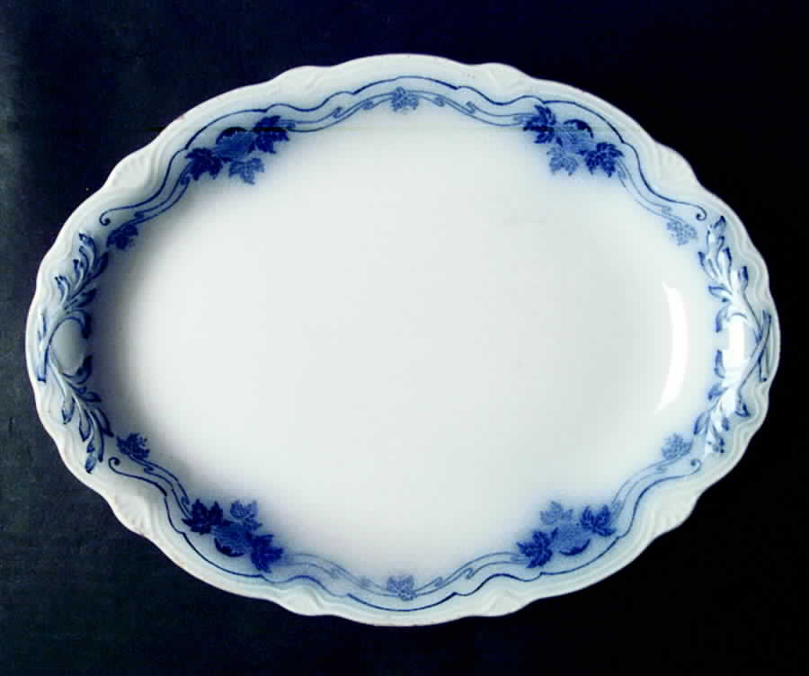 The Hofburg (No Gold) 12" Oval Serving Platter by Grindley-1