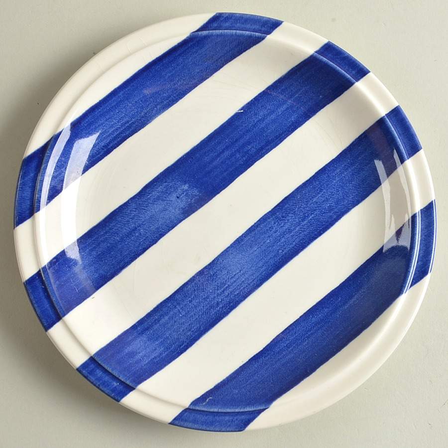 Cabana Stripes Blue Salad Plate by Grindley-1
