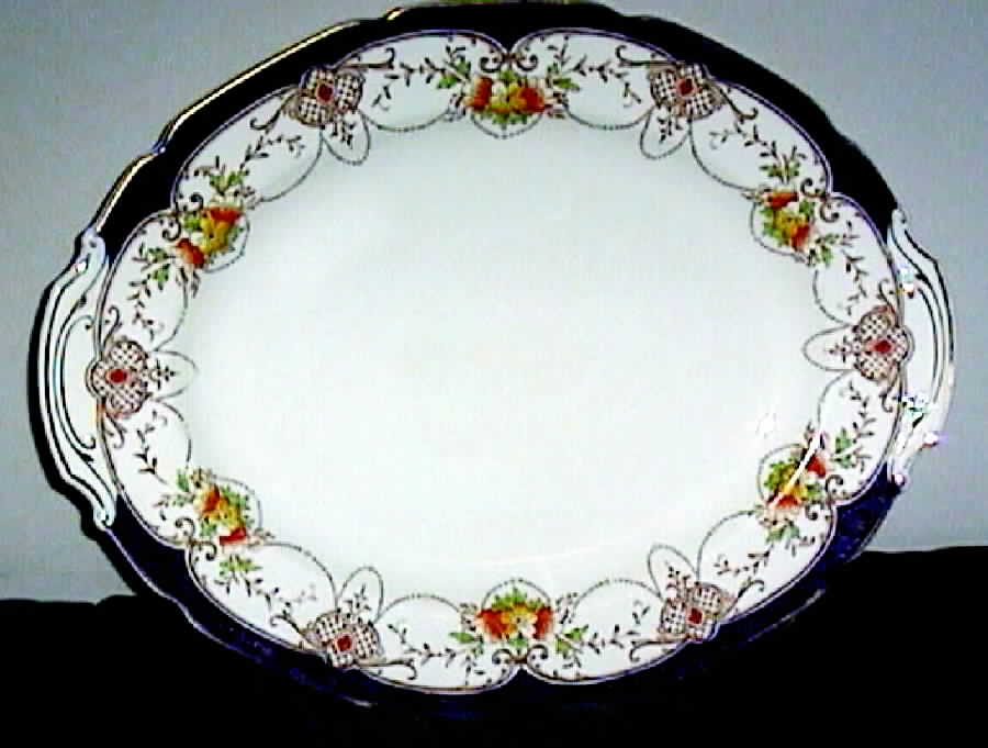 The Corona 12" Oval Serving Platter by Grindley-1