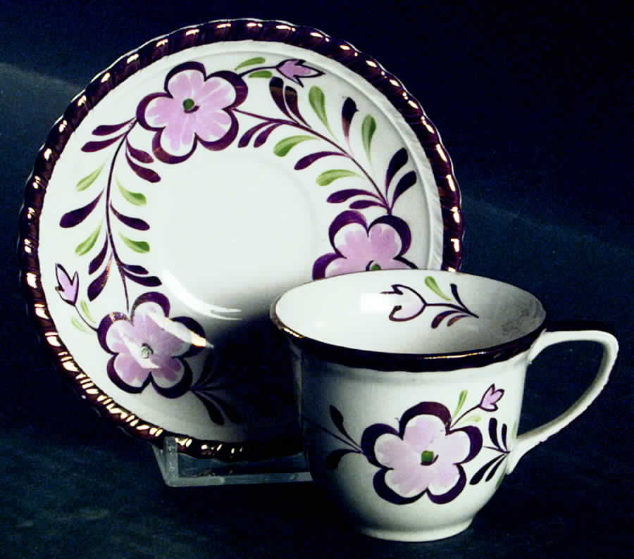 A8464 Flat Demitasse Cup & Saucer Set by Grays Pottery-1