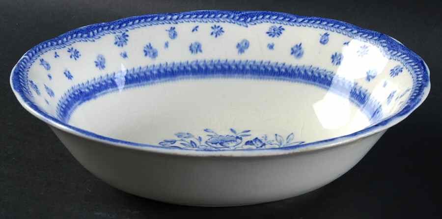 Dovedale Blue 8" Oval Vegetable Bowl by Grindley-1