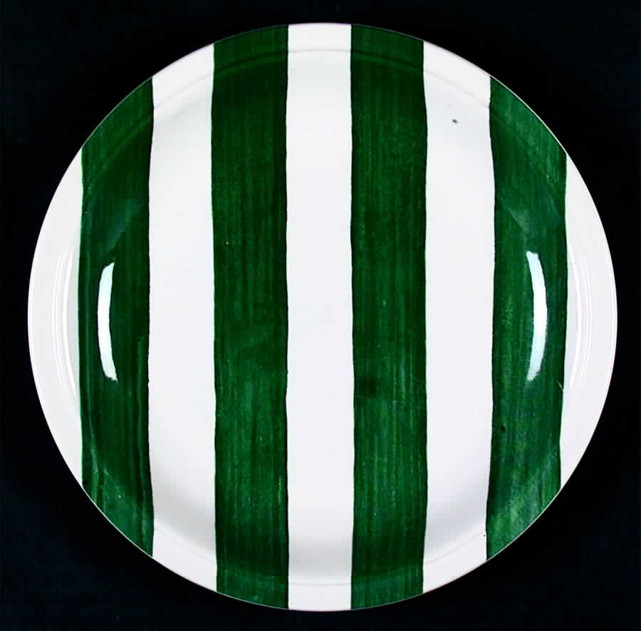 Cabana Stripes Green Salad Plate by Grindley-1