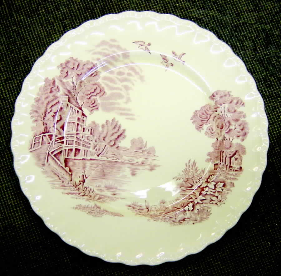 Meadow Brook Pink Dinner Plate by Grindley-1