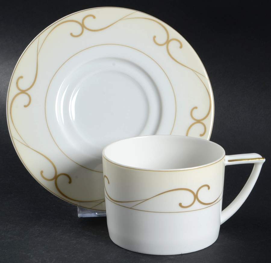 Flamenco Flat Cup & Saucer Set by Guy Degrenne-1