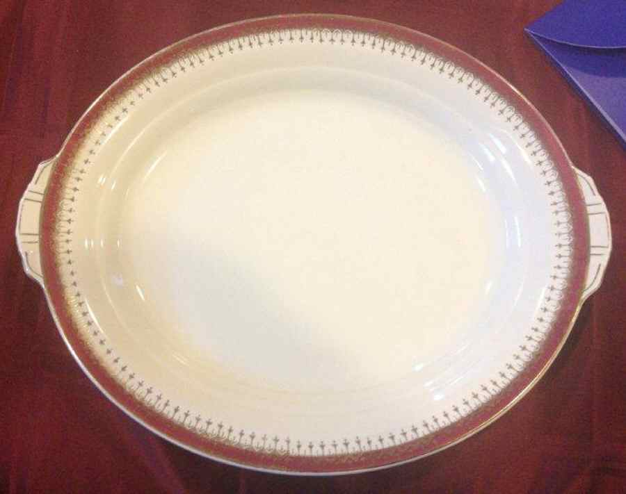 Regina (Scalloped) 12" Oval Serving Platter by Grindley-1