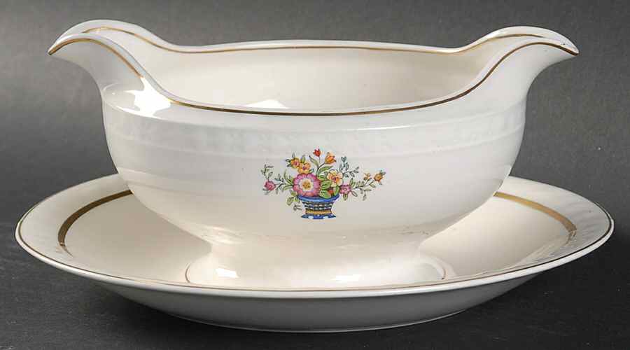 GRI265 Gravy Boat with Attached Underplate by Grindley-1