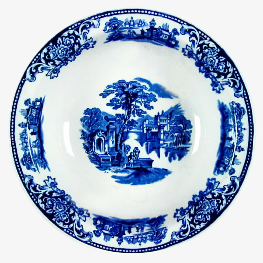 Shanghai Blue 10" Round Vegetable Bowl by Grindley-1