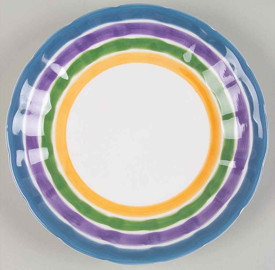 Candy Stripe Dessert/Pie Plate by Gibson Designs-1