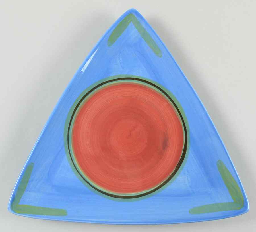 Creation Blue Triangular Salad Plate by Gail Pittman-1