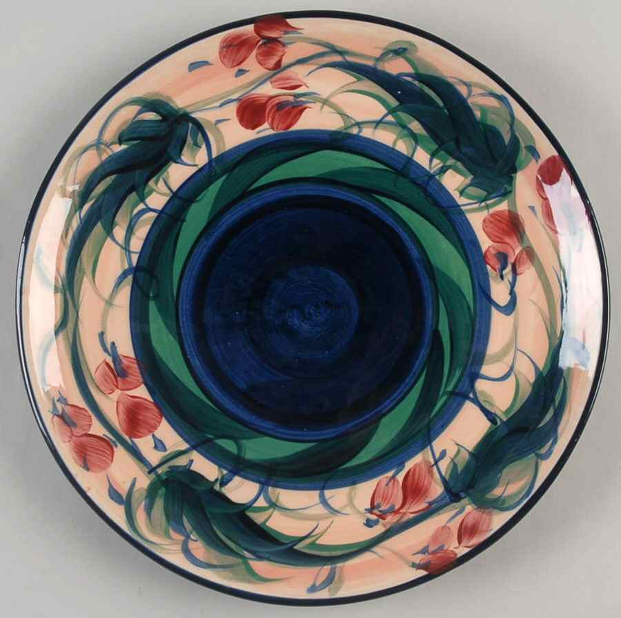 Light Blue Grapevine Dinner Plate by Gail Pittman-1