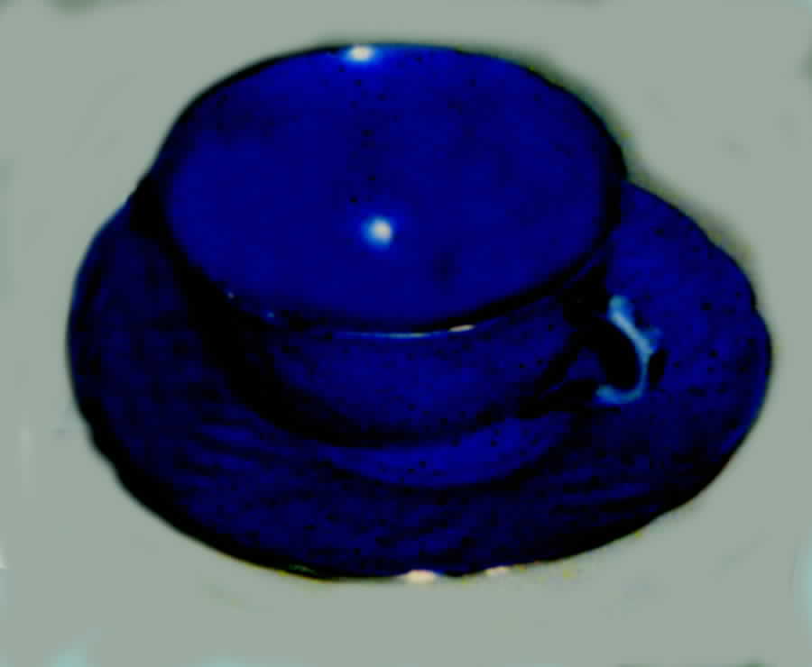GCA13 Blue Flat Cup & Saucer Set by Gold Castle-1