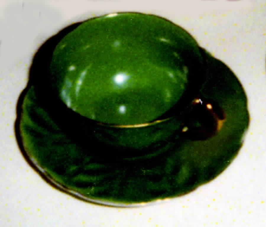 GCA13G Flat Cup & Saucer Set by Gold Castle-1