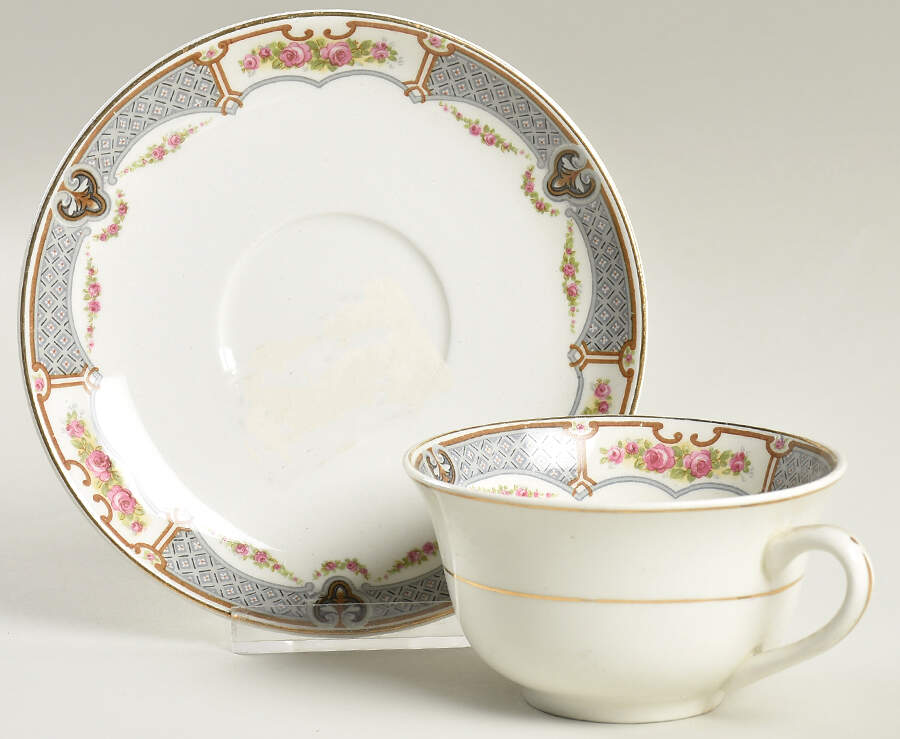 Winsford Flat Cup & Saucer Set by Grindley-1