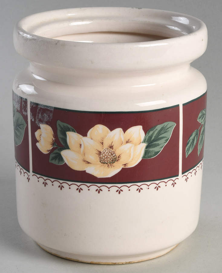 Magnolia Bloom Medium Canister No Lid by Gibson Designs-1