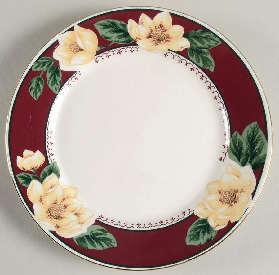 Magnolia Bloom Salad/Dessert Plate by Gibson Designs-1