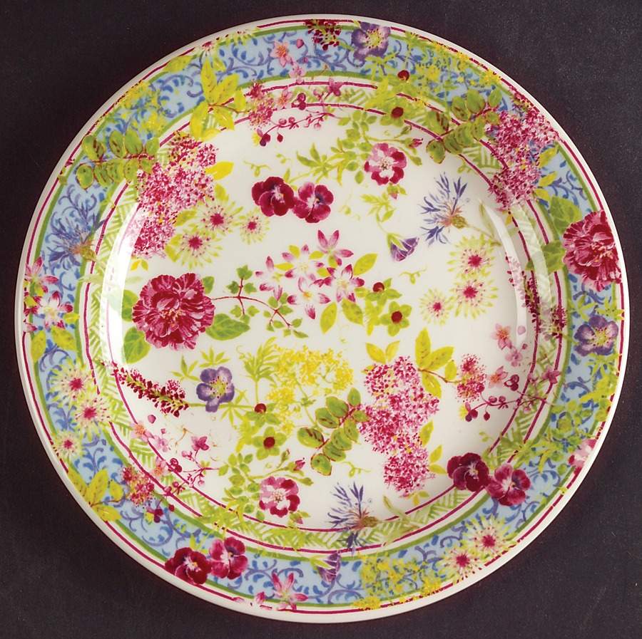 Millefleurs Canape Plate by Faiencerie De Gien-1