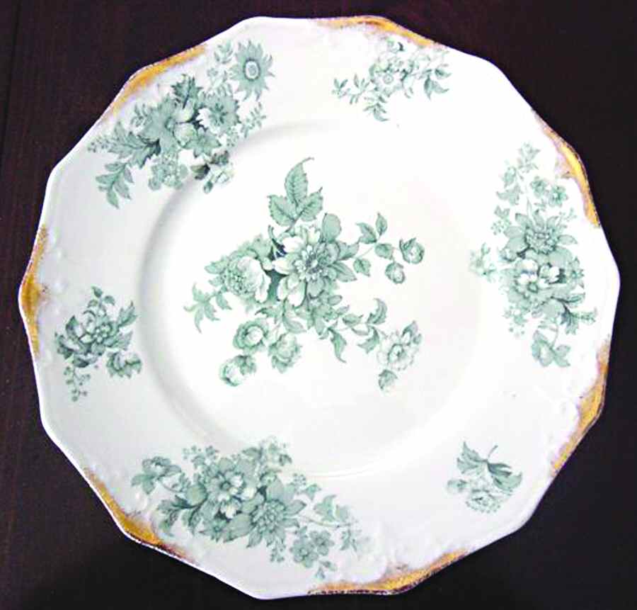 Chatsworth Blue Gray (Gold Daubs) Dinner Plate by Grindley-1