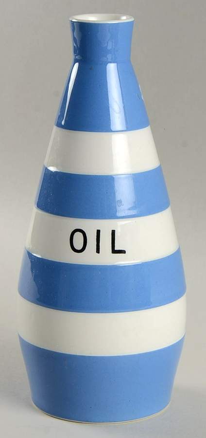 Cornish Blue White (Shield and TG Green) Oil Cruet No Stopper by T G Green (England)-1