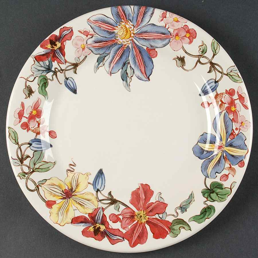 Clematis Dinner Plate by Faiencerie De Gien-1