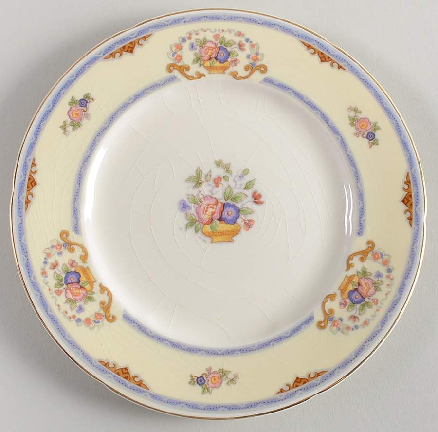 Valois (Gold Trim) Dessert/Pie Plate by Grindley-1