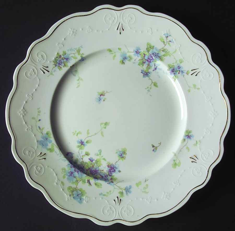 Dorothy (Blue and Purple Flower) Dinner Plate by Grindley-1