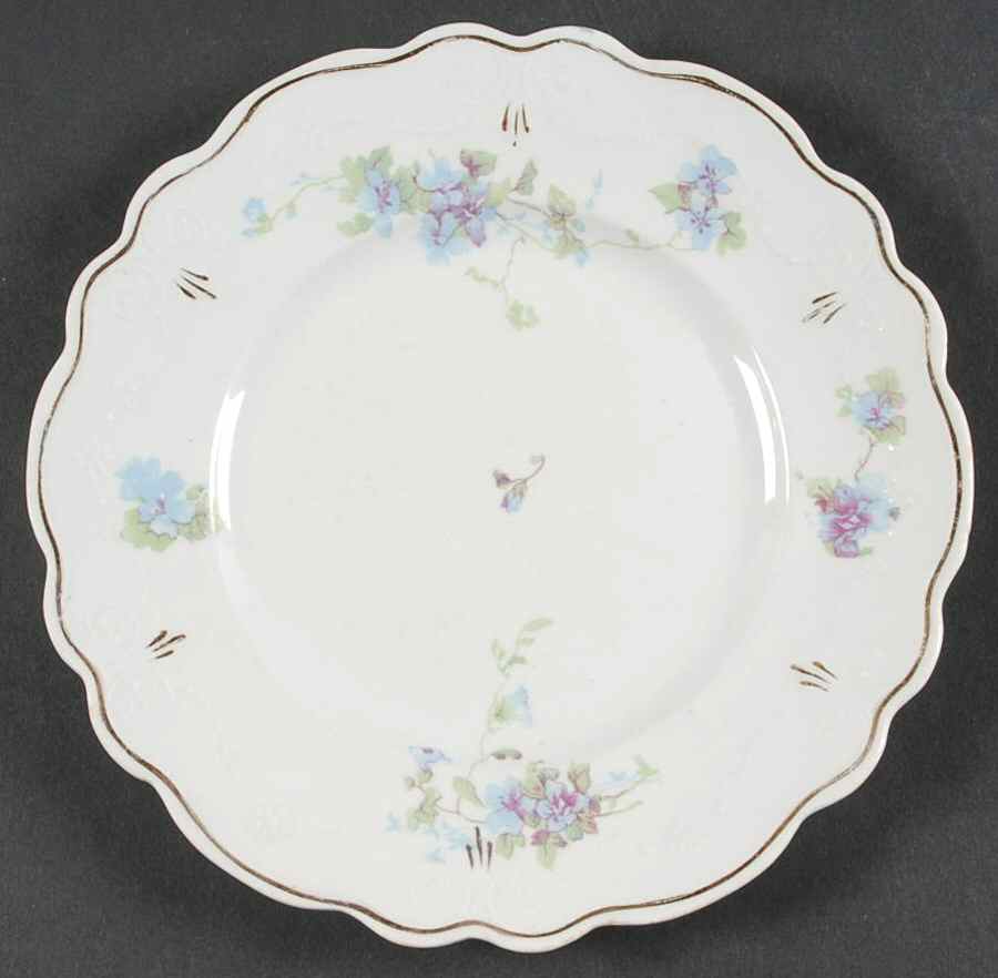 Dorothy (Blue and Purple Flower) Bread & Butter Plate by Grindley-1