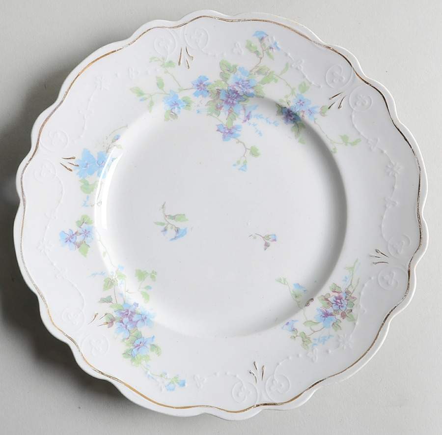 Dorothy (Blue and Purple Flower) Salad Plate by Grindley-1