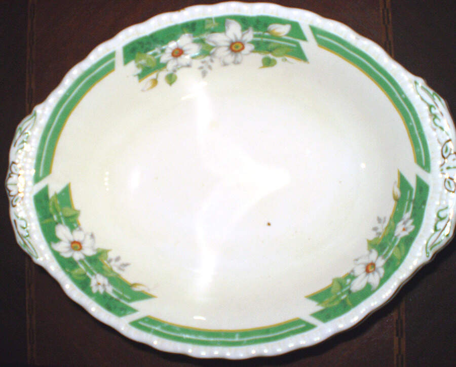 Clematis, The 10" Oval Vegetable Bowl by Grindley-1