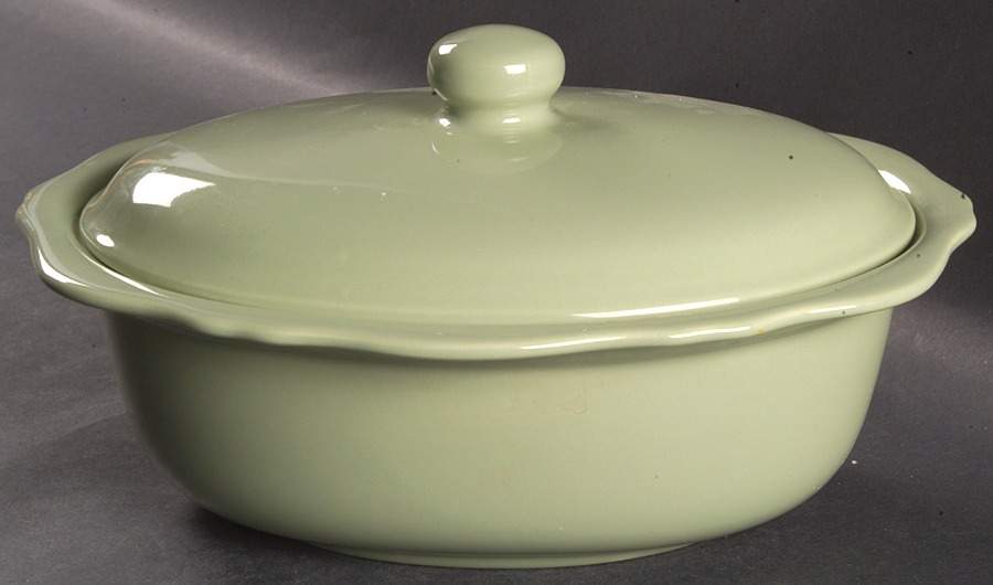 Hospitality Sage 1.5 Quart Oval Covered Casserole by Gail Pittman-1