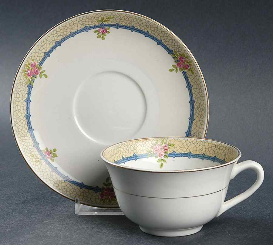 GRI336 Flat Cup & Saucer Set by Grindley-1