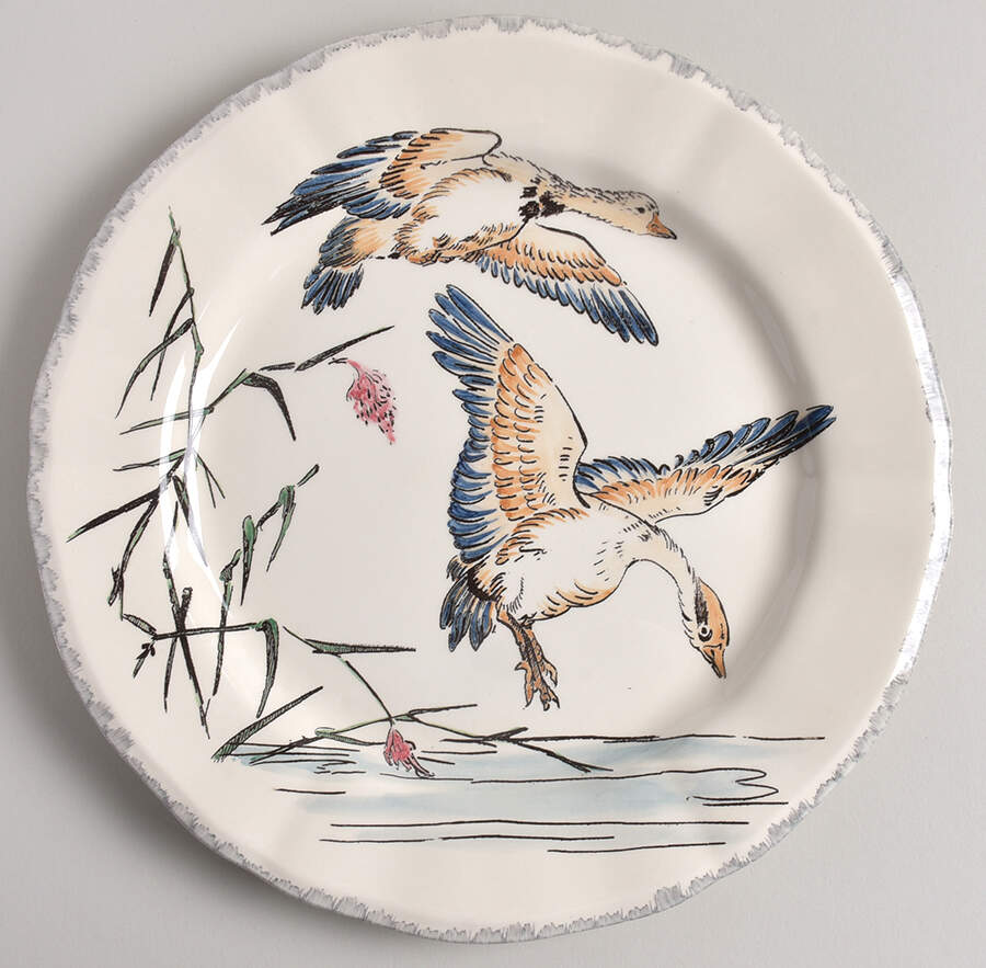 Grand Oiseaux Dinner Plate by Faiencerie De Gien-1
