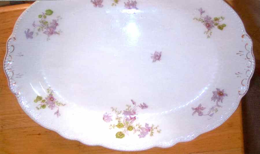 Tivoli White 14" Oval Serving Platter by Grindley-1