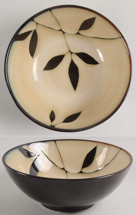 Midnight Palm Soup/Cereal Bowl by Gibson Designs-1