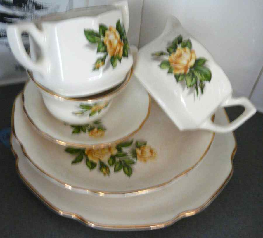 Georgian Rose Soup/Cereal Bowl by Georgian China-1