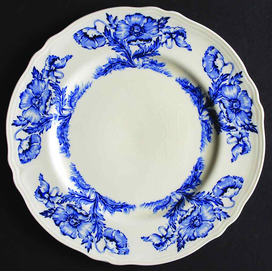 Atlas Blue (Scalloped) Luncheon Plate by Grindley-1