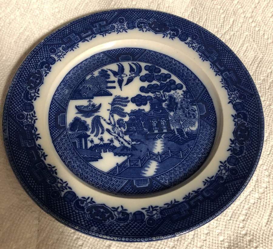 Ye Old Willow Blue Luncheon Plate by Gater Hall-1