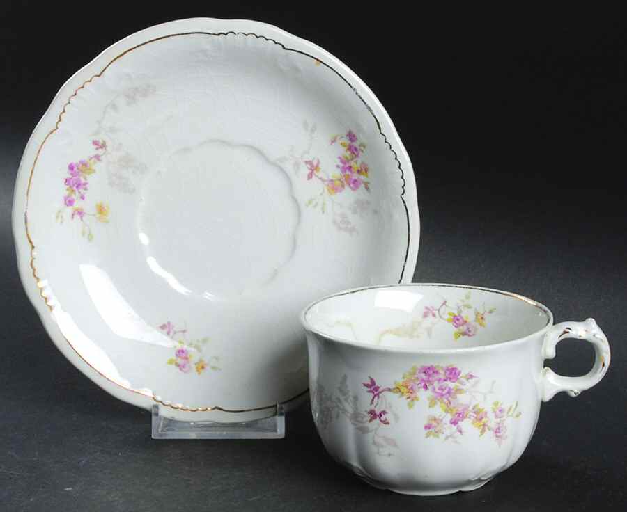 GRI354 Flat Cup & Saucer Set by Grindley-1