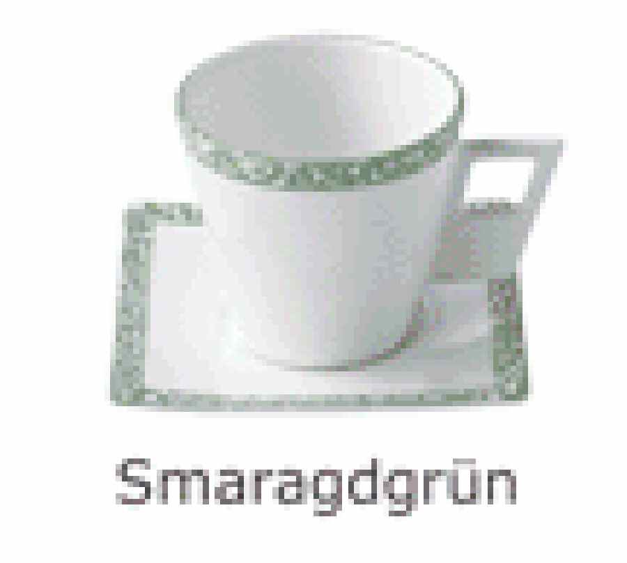 Selection Green Flat Cup & Saucer Set by Gmundner Austria-1
