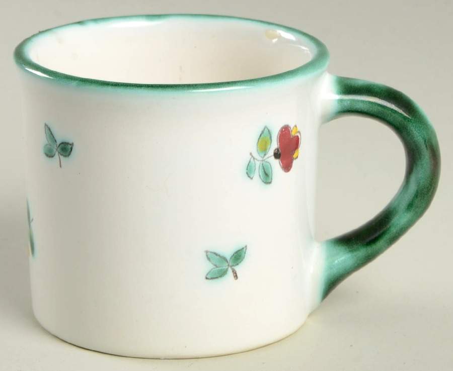 Scattered Blossom Green (Coupe) Mug by Gmundner Austria-1