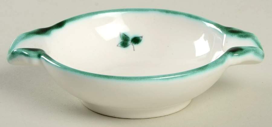 Scattered Blossom Green (Coupe) 4" Ashtray by Gmundner Austria-1