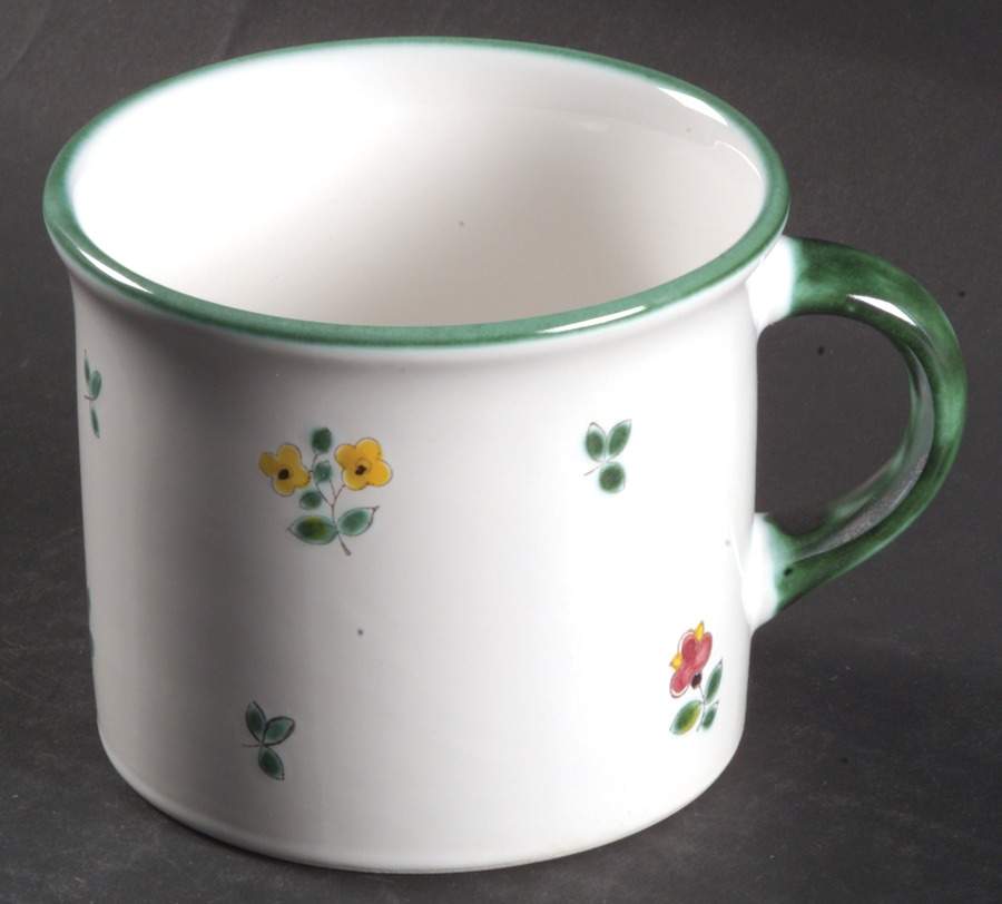 Scattered Blossom Green (Coupe) Mug by Gmundner Austria-1