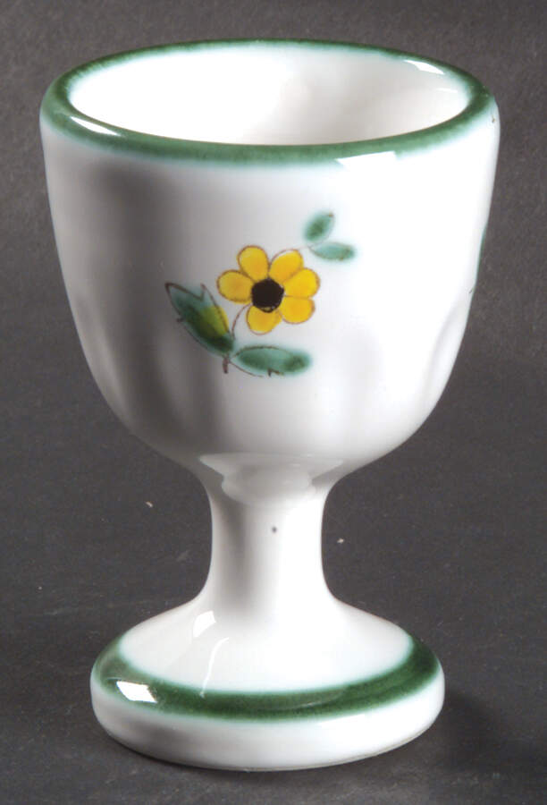 Scattered Blossom Green (Coupe) Single Egg Cup by Gmundner Austria-1