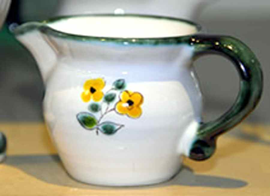 Scattered Blossom Green (Coupe) Mini Creamer by Gmundner Austria-1