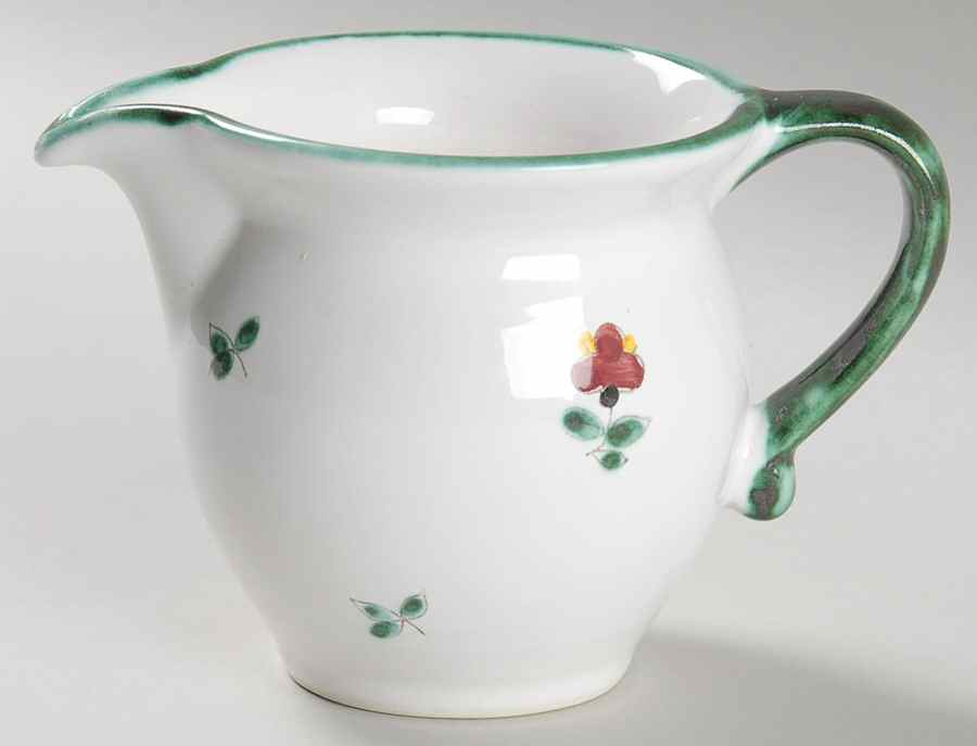Scattered Blossom Green (Coupe) Mini Creamer by Gmundner Austria-1