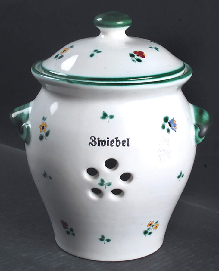 Scattered Blooms Accessories Green Onion Jar & Lid by Gmundner Austria-1