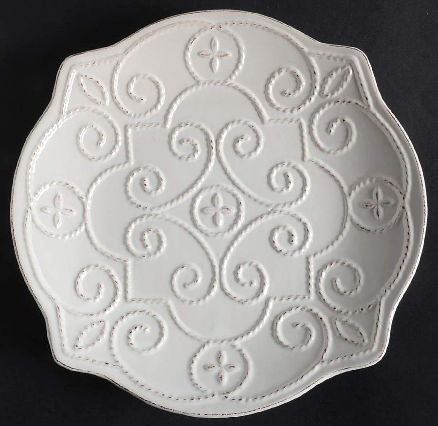 Great Room Cream Accent Salad Plate by Gourmet Expressions-1