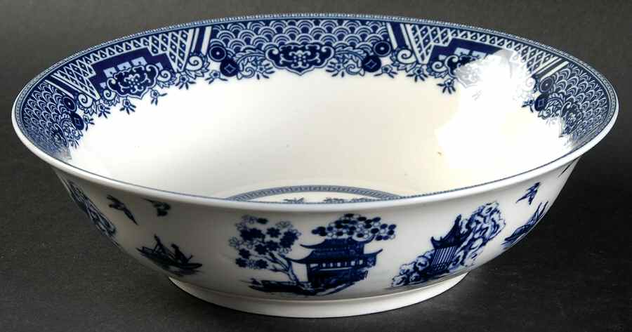 True Blue Coupe Soup Bowl by Gracie Bone China-1